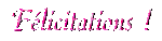 Gif animé félicitations